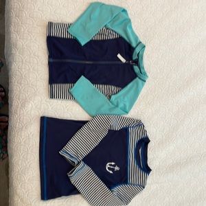 Two Cat & Jack Swimshirts 2T